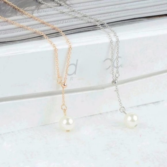 5 for $25 Pearl Pendant Statement Necklace - Picture 2 of 4